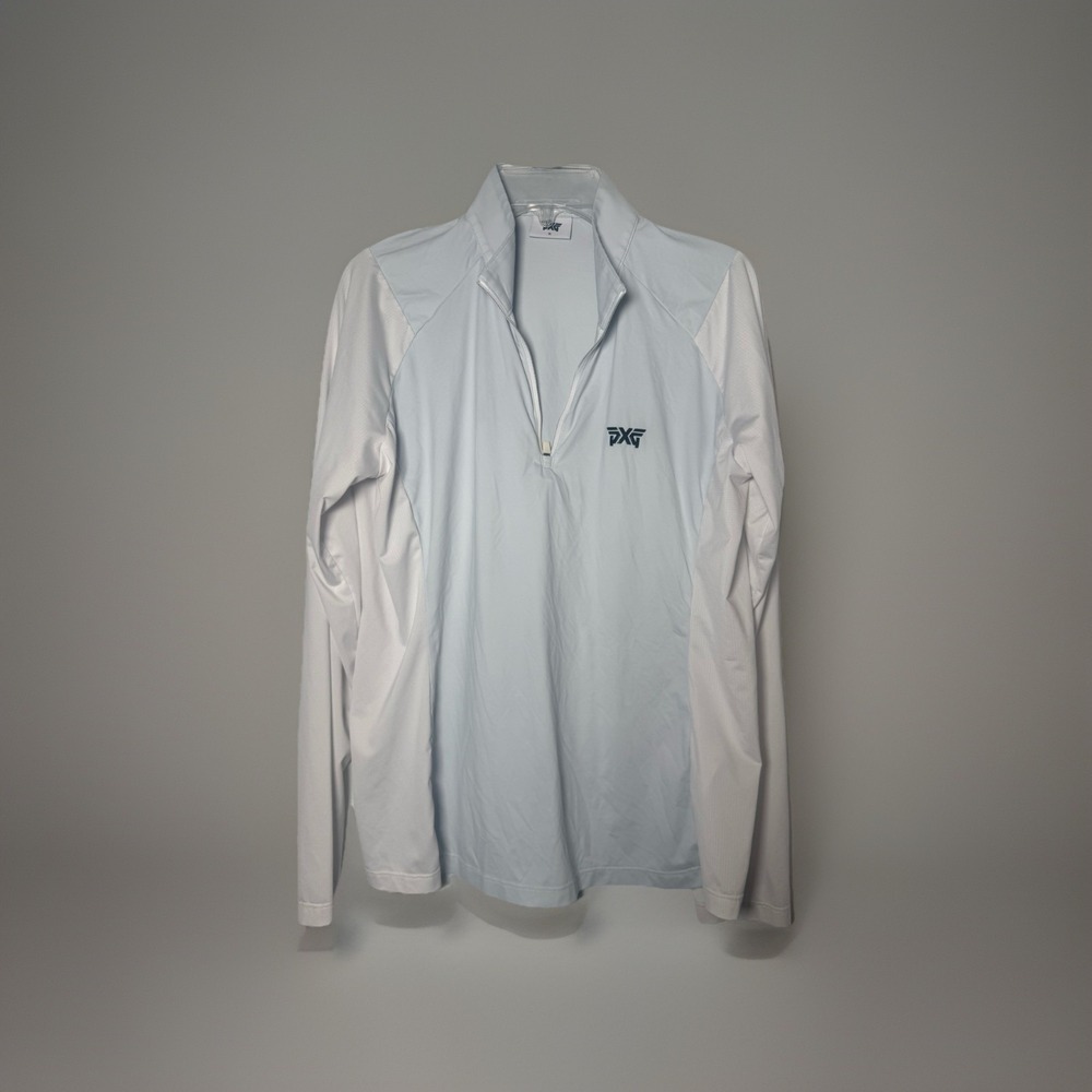 PXG Women's Pullover White Gray Logo Luxury Golfwear M